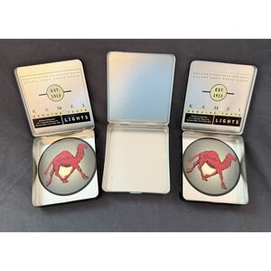 Camel Lights Menthol Collectible Metal Flip-Top Tobacco Tins Lot of 3